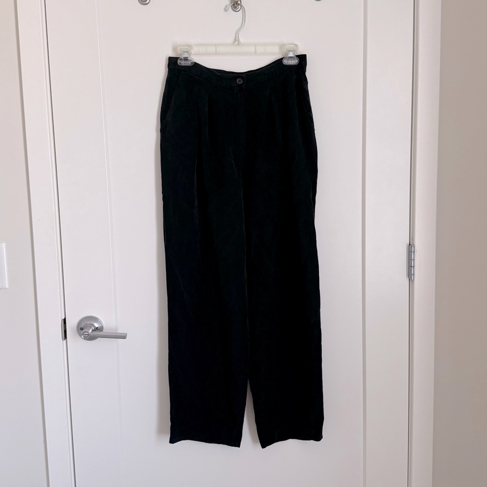 Jones New York Petite 100% Silk Pants Trousers